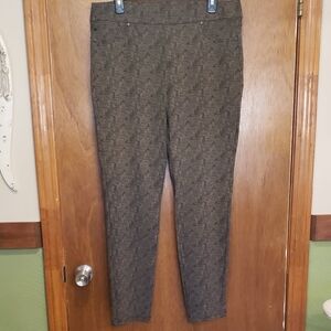 Liverpool Jeans Company Brown and Black Tweed Pattern Stretch/Legging Like Pants